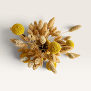 Petit Vase in Yellow with Dry Flowers