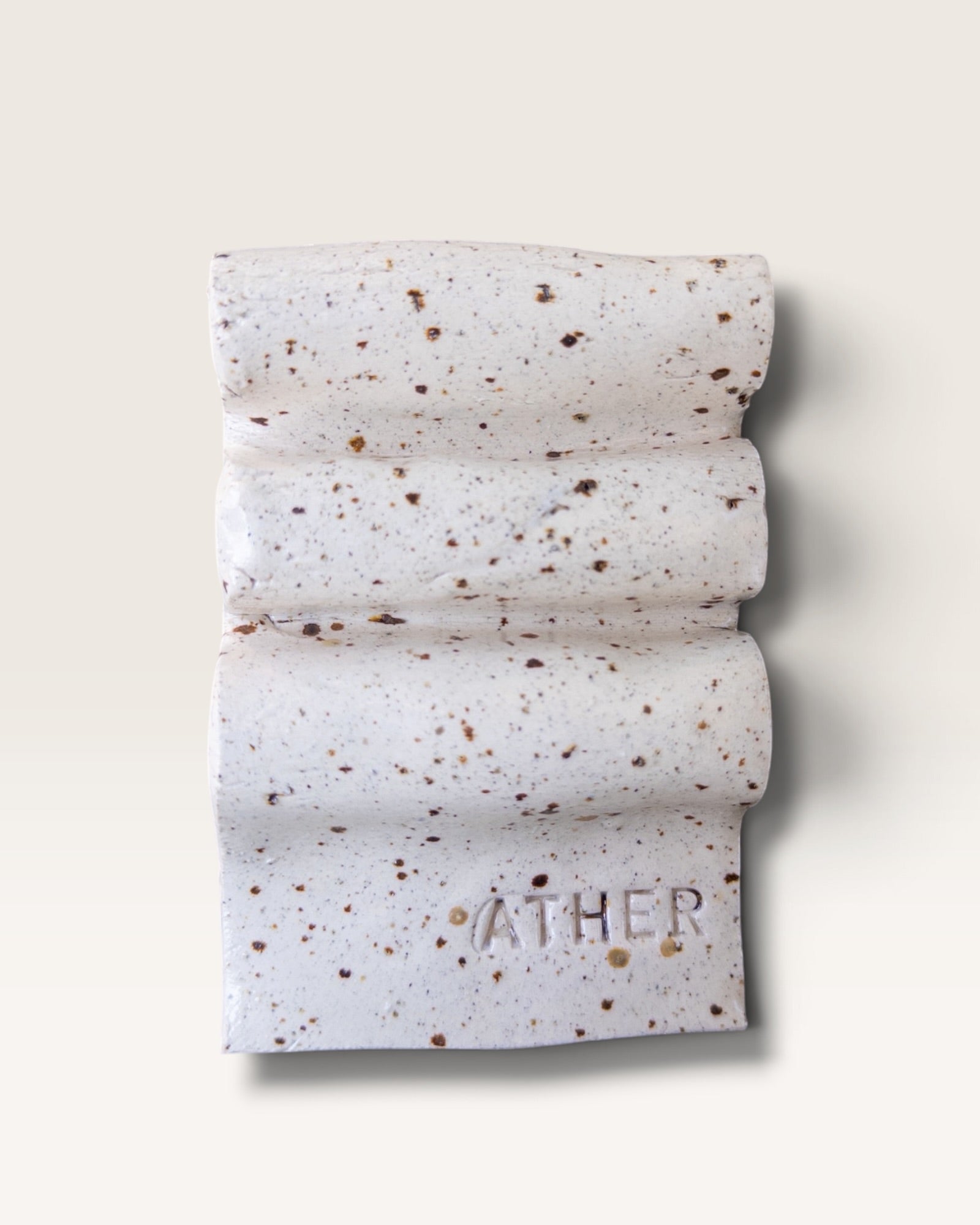 Soap Holder in Speckled White