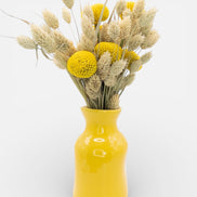 Petit Vase in Yellow with Dry Flowers