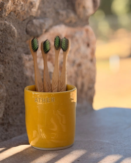Toothbrush Holder in Yellow