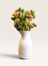 Petit Vase in White with Dry Flowers