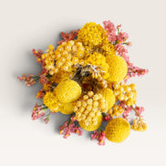 Petit Vase in Speckled White with Dry Flowers