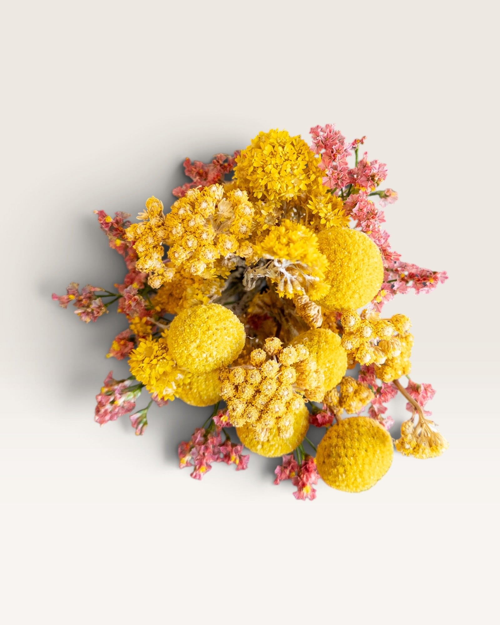 Petit Vase in Speckled White with Dry Flowers
