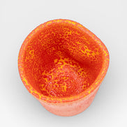 Toothbrush Holder in Speckled Coral Red-Yellow