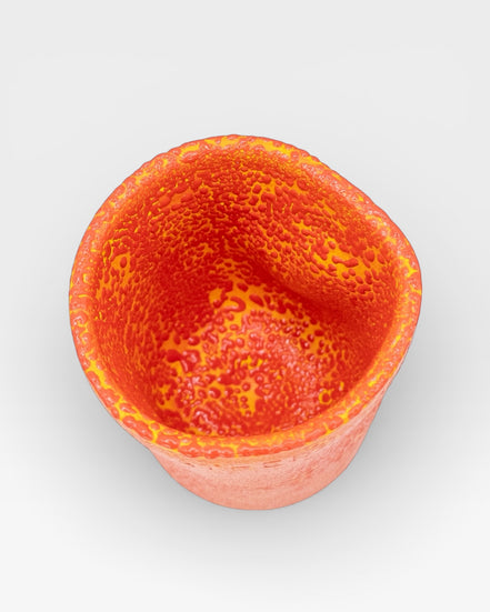 Toothbrush Holder in Speckled Coral Red-Yellow