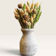 Petit Vase in Stone with Dry Flowers