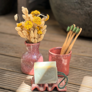 Petit Vase in Burnt Clay with Dry Flowers