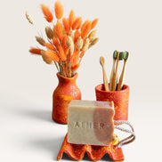 Ritual Set in Speckled Coral Red-Yellow
