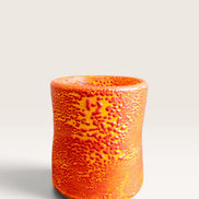Toothbrush Holder in Speckled Coral Red-Yellow