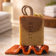 Soap Holder in Speckled Coral Red-Yellow