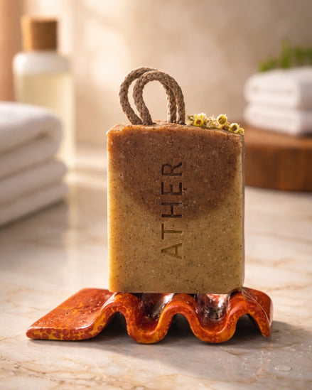 Soap Holder in Speckled Coral Red-Yellow