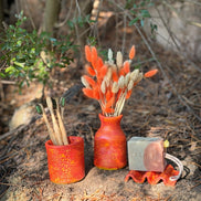 Ritual Set in Speckled Coral Red-Yellow