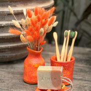 Ritual Set in Speckled Coral Red-Yellow