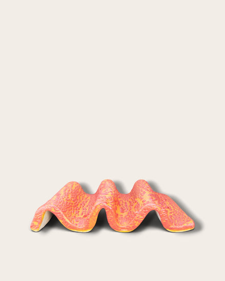 Soap Holder in Speckled Coral Red-Yellow