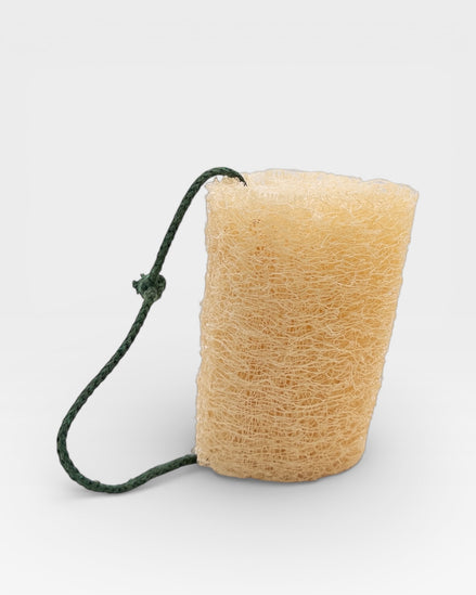 Loofah Sponge with Emerald Green Rope