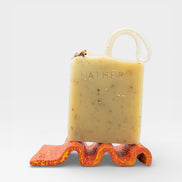 Soap Holder in Speckled Coral Red-Yellow