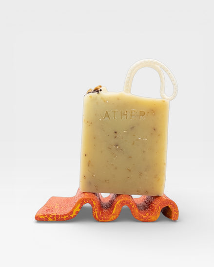 Soap Holder in Speckled Coral Red-Yellow