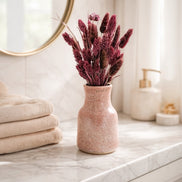 Petit Vase in Burnt Clay with Dry Flowers