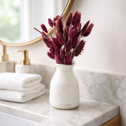 Petit Vase in Off-White with Dry Flowers