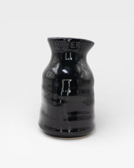 Petit Vase in Black with Dry Flowers