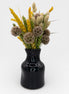 Petit Vase in Black with Dry Flowers