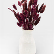 Petit Vase in Off-White with Dry Flowers